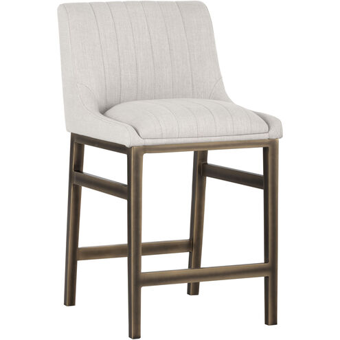 Halden 36.5 inch Beige Linen Counter Stool
